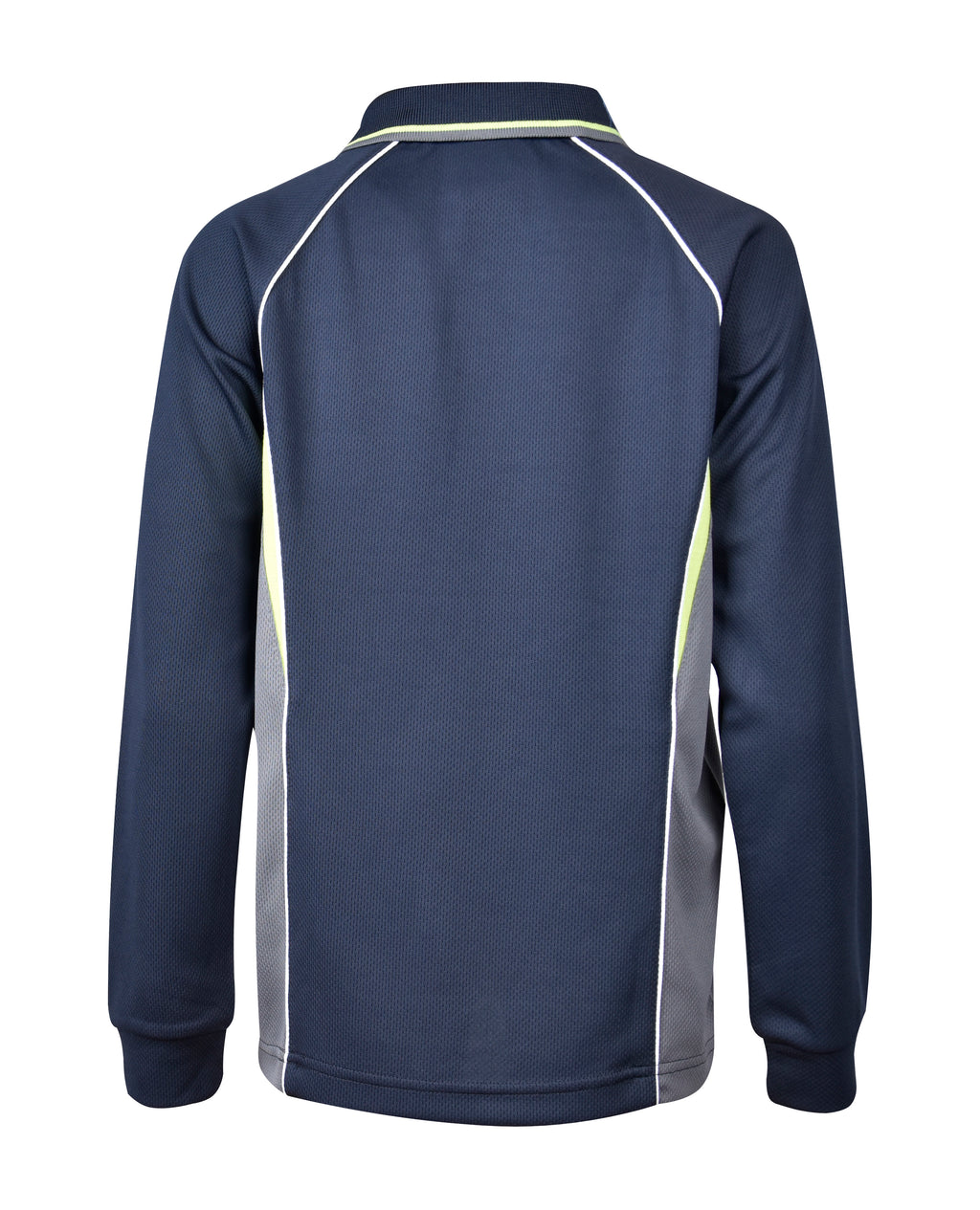 Long Sleeve Mesh Panelled Polo