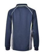 Long Sleeve Mesh Panelled Polo