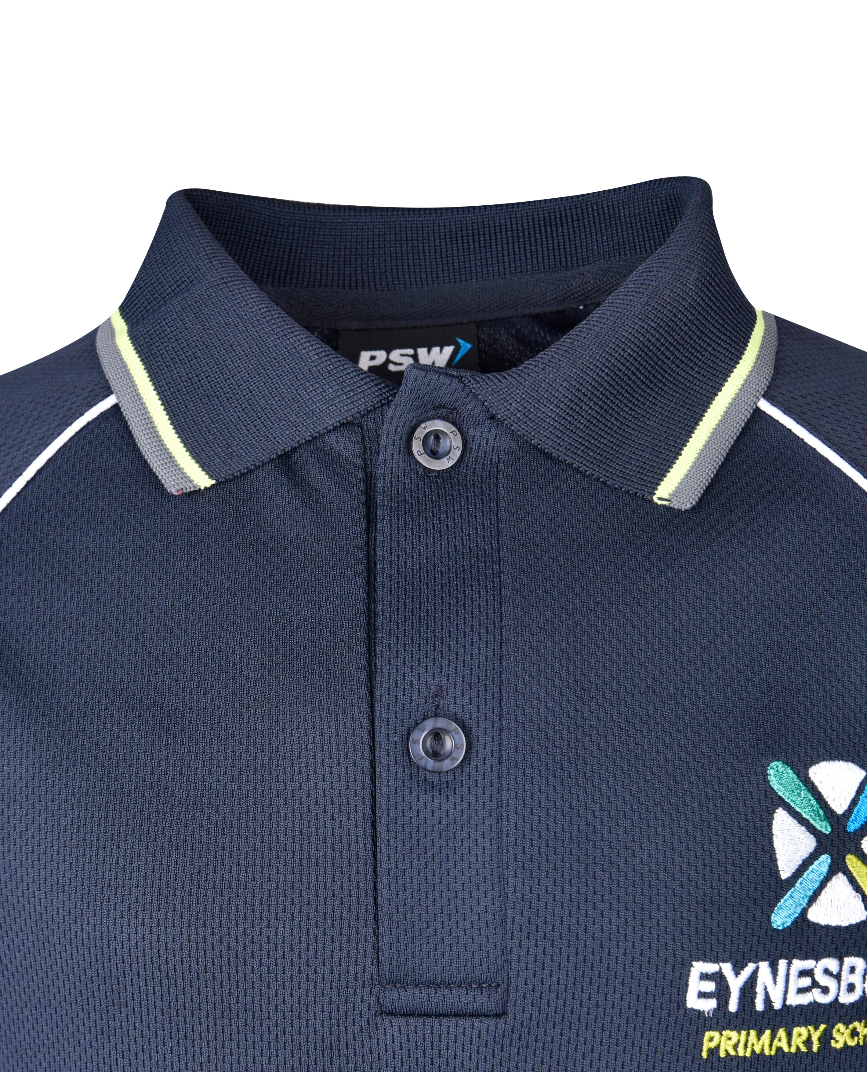 Long Sleeve Mesh Panelled Polo