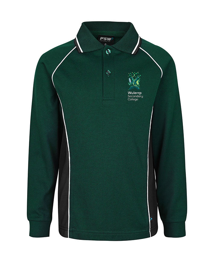 Long Sleeve Mesh Polo - Cotton Back