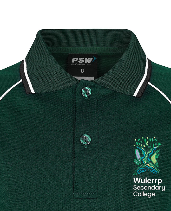 Long Sleeve Mesh Polo - Cotton Back