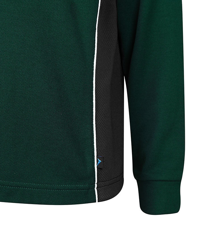 Long Sleeve Mesh Polo - Cotton Back