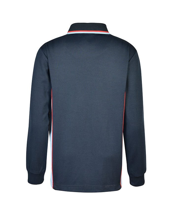 Long Sleeve Mesh Polo - Cotton Back