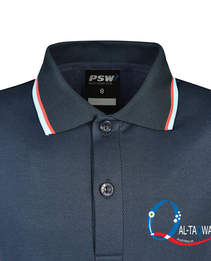 Long Sleeve Mesh Polo - Cotton Back