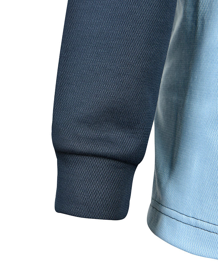 Long Sleeve Mesh Polo - Cotton Back