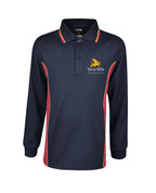 Long Sleeve Mesh Polo - Cotton Back