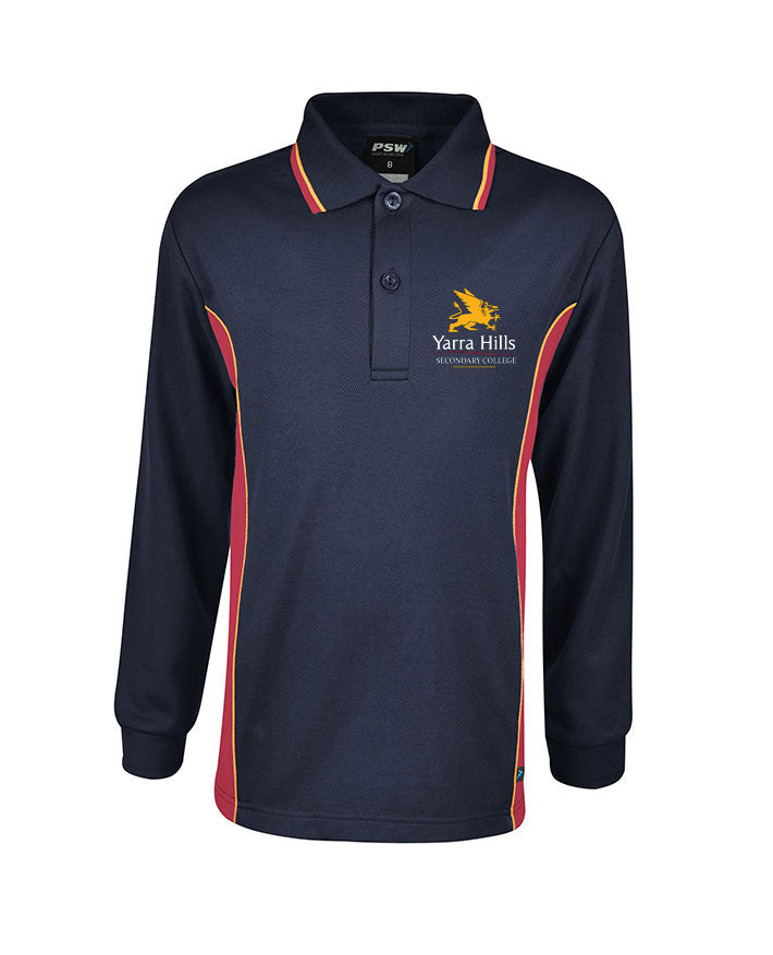Long Sleeve Mesh Polo - Cotton Back