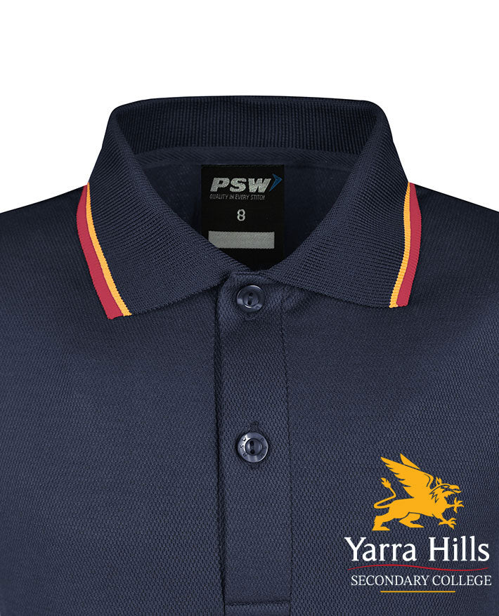 Long Sleeve Mesh Polo - Cotton Back