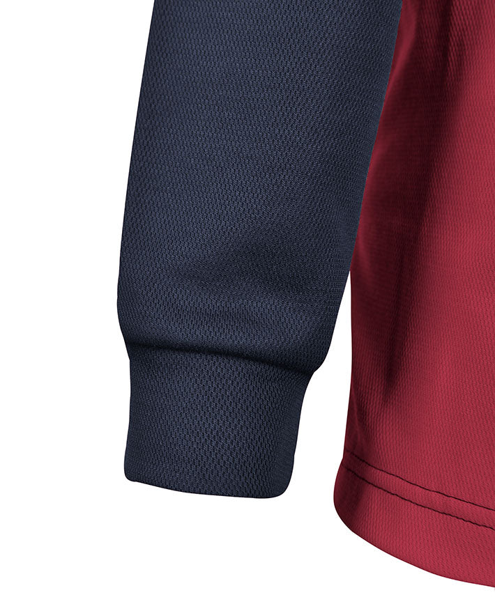 Long Sleeve Mesh Polo - Cotton Back