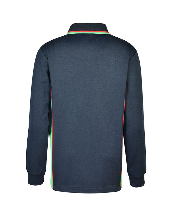 Long Sleeve Mesh Polo - Cotton Back