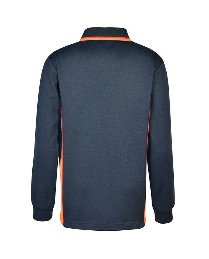 Long Sleeve Mesh Polo - Cotton Back