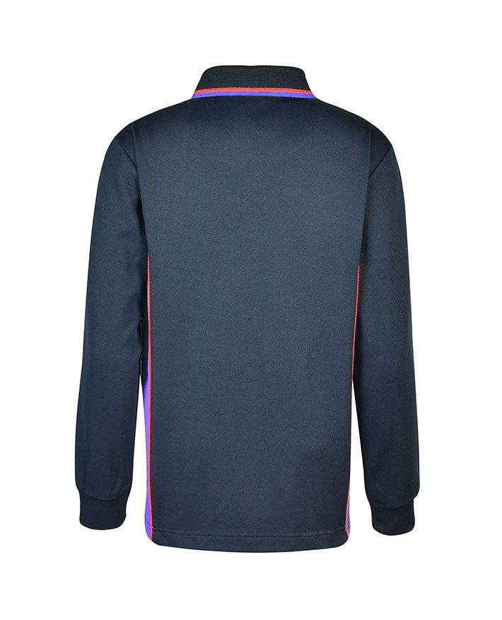 Long Sleeve Mesh Polo - Cotton Back