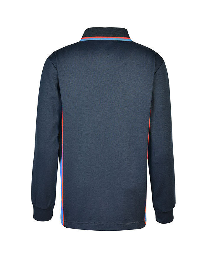 Long Sleeve Mesh Polo - Cotton Back