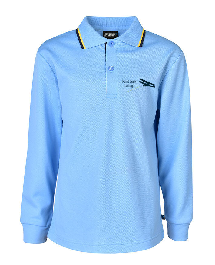 Long Sleeve Mesh Polo