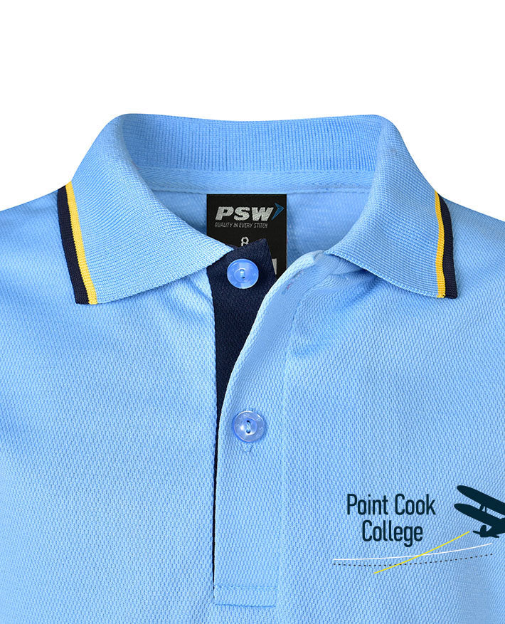Long Sleeve Mesh Polo