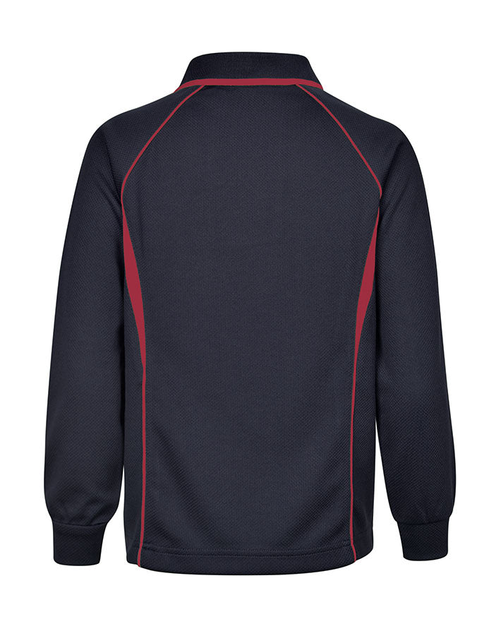 Long Sleeve Mesh Polo