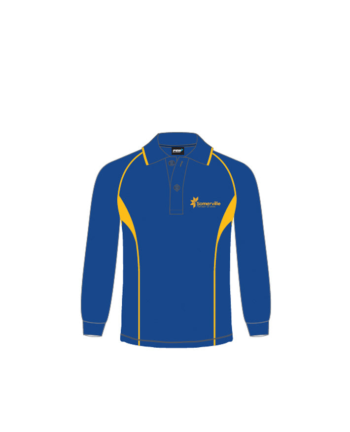 Long Sleeve Mesh Polo