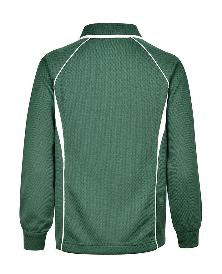 Long Sleeve Mesh Polo