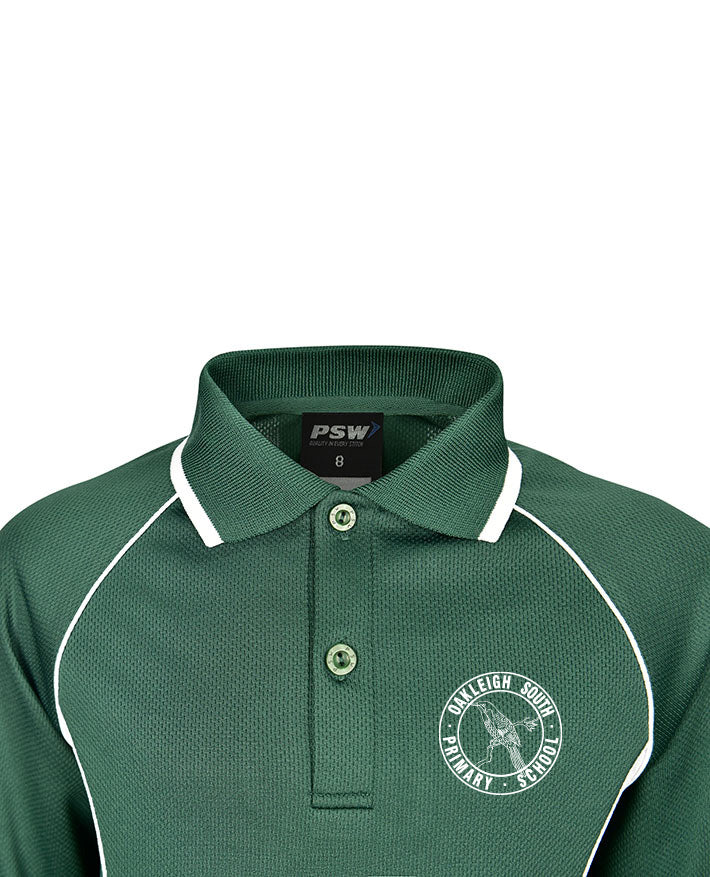 Long Sleeve Mesh Polo