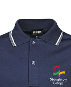 LS Mesh polo w contrast thru sleeve