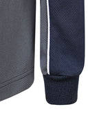 LS Mesh polo w contrast thru sleeve