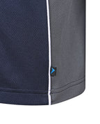 LS Mesh polo w contrast thru sleeve