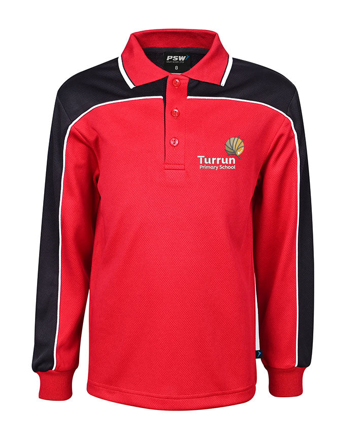 L/S Micromesh Polo w Stripe collar