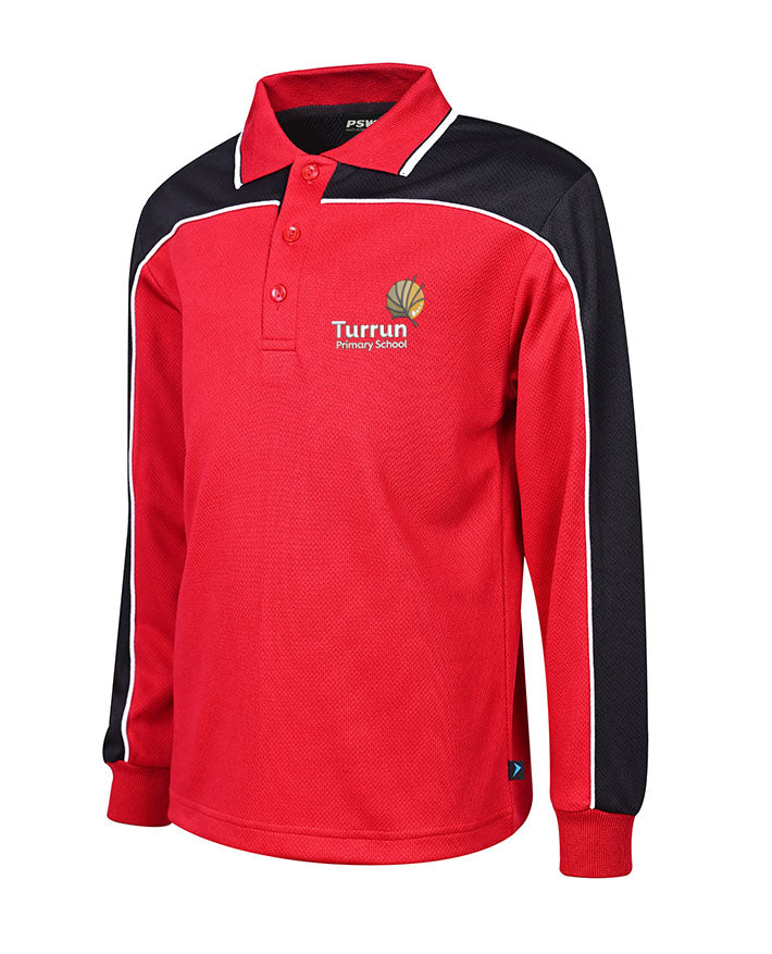 L/S Micromesh Polo w Stripe collar