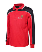 L/S Micromesh Polo w Stripe collar