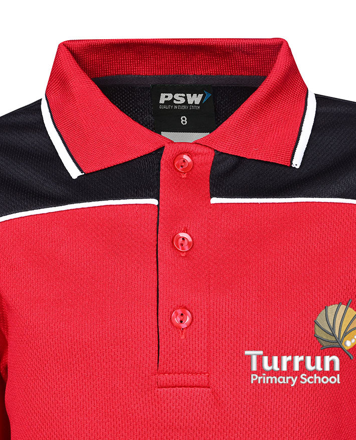 L/S Micromesh Polo w Stripe collar