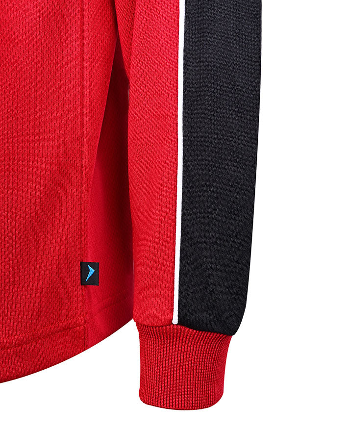 L/S Micromesh Polo w Stripe collar