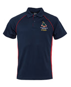 SS super fine mesh polo with contrast panels and piping