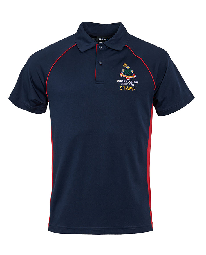 SS super fine mesh polo with contrast panels and piping