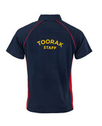 SS super fine mesh polo with contrast panels and piping