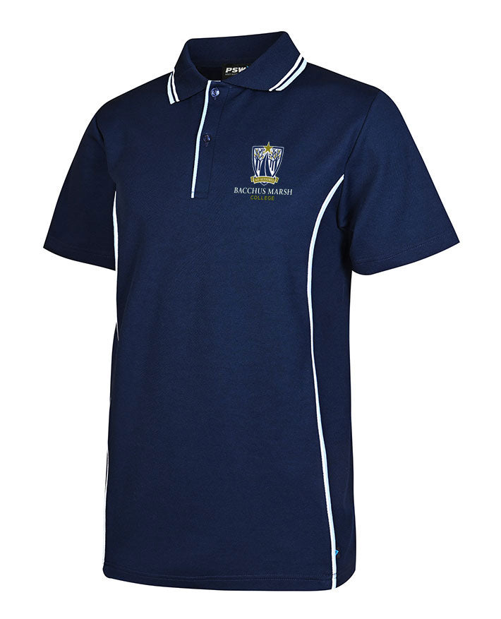 CB S/S Polo w double piping & piped placket
