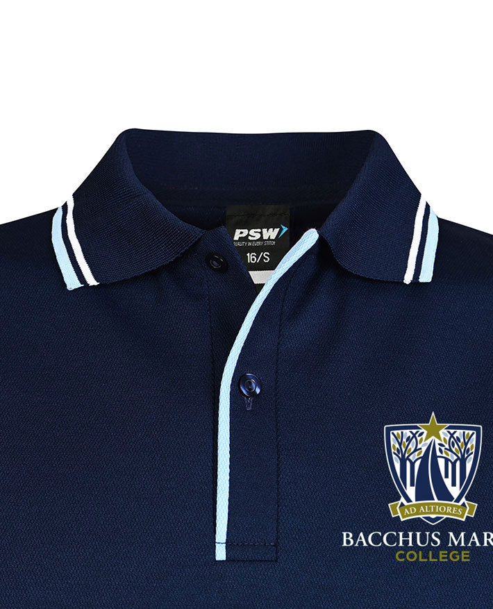 CB S/S Polo w double piping & piped placket