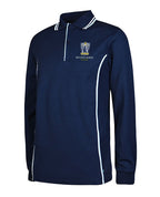 CB L/S Polo w double piping & piped placket based