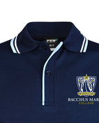 CB L/S Polo w double piping & piped placket based