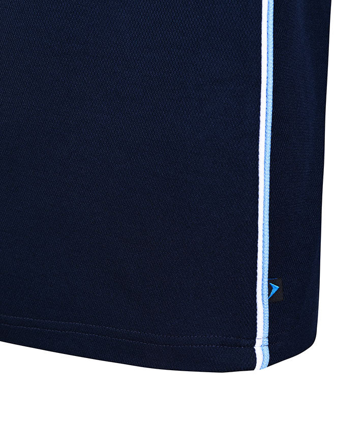 CB L/S Polo w double piping & piped placket based