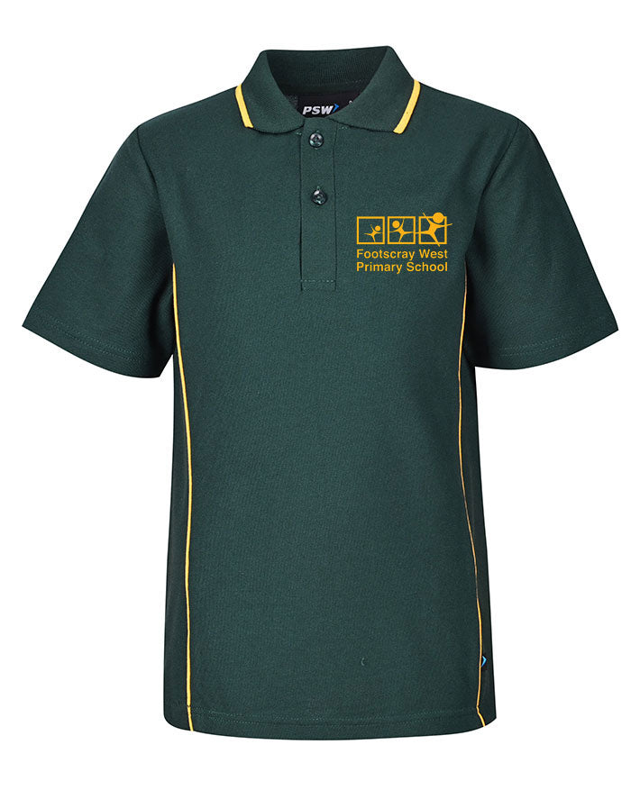 SS pique polo with contrast piping