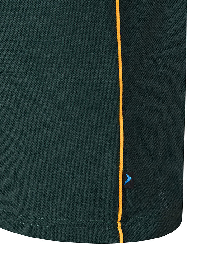 SS pique polo with contrast piping