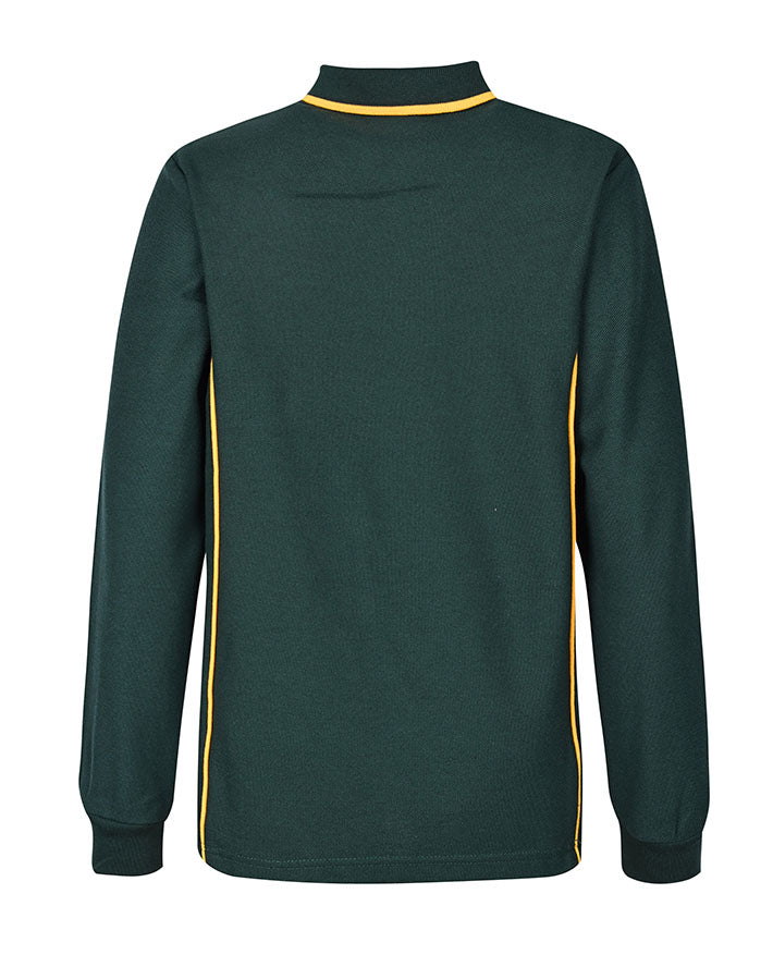 LS pique polo with contrast piping