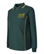 LS pique polo with contrast piping