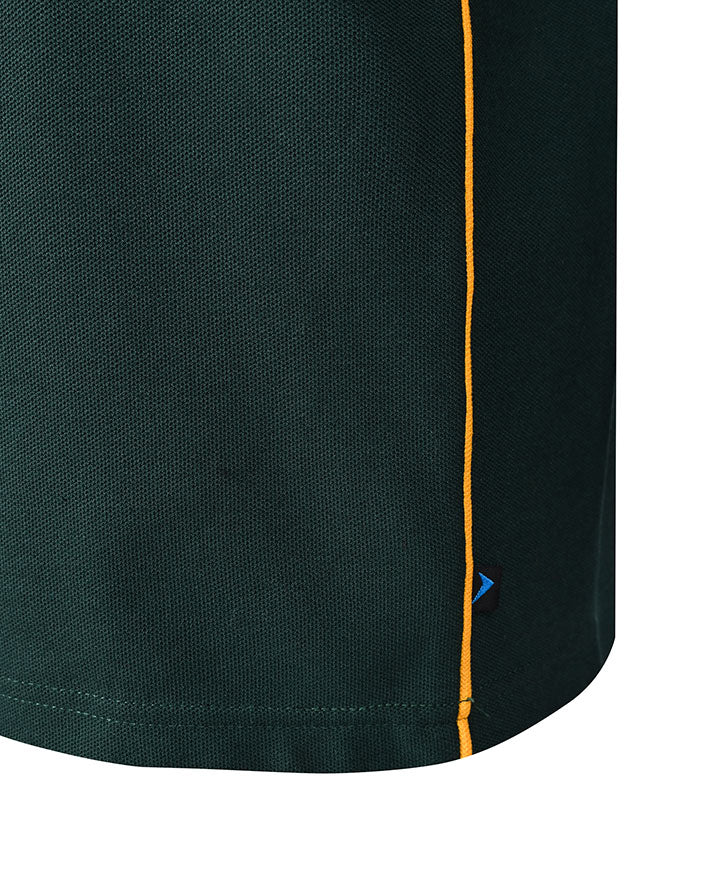 LS pique polo with contrast piping