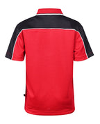 S/S Micromesh Polo w Stripe collar