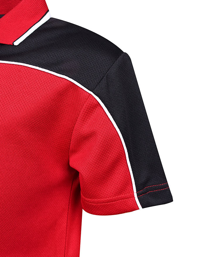 S/S Micromesh Polo w Stripe collar