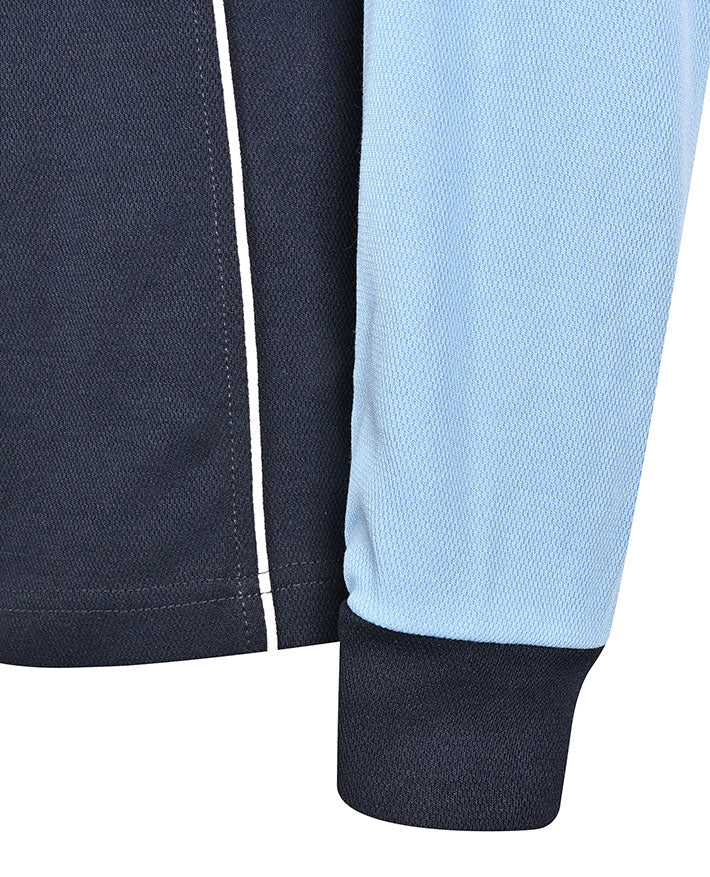 LS Ladies Raglan Polo with contrast sleeves & piping