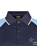 SS Ladies Raglan Polo with contrast sleeves & piping