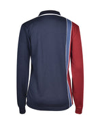 LS Micromesh Vertical Polo with Contrast Strip and Double Piping
