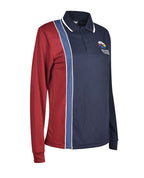 LS Micromesh Vertical Polo with Contrast Strip and Double Piping
